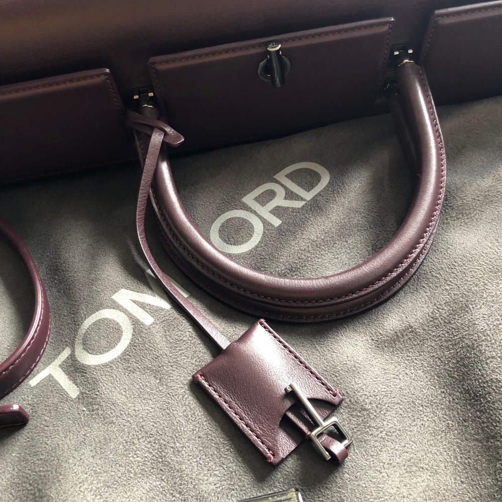 TOM FORD India Medium purple Leather Satchel Bag - Picture 14 of 16